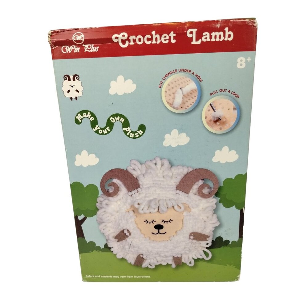 Crochet Lamb Plush Making Kit For Kids Ages 8+